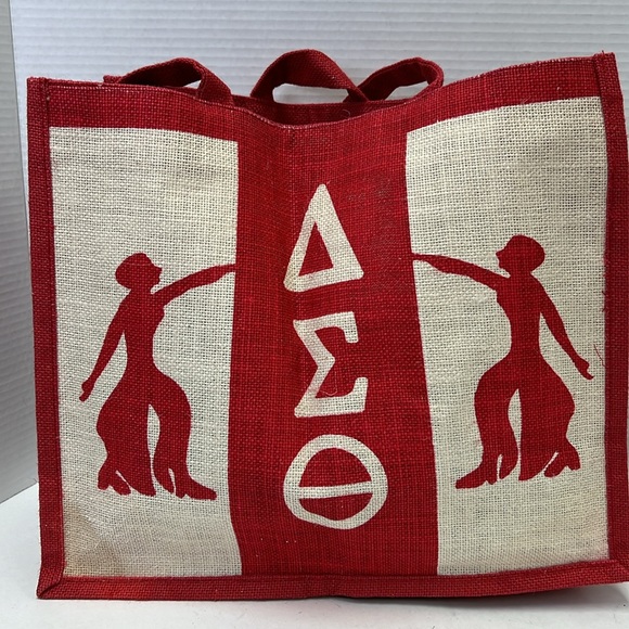 SOLD IN STORE Delta Sigma Theta Jute Bag Set - Picture 6 of 13